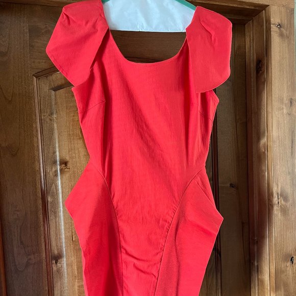 Peplum Red Dress - Picture 1 of 2